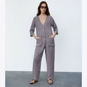 ZARA The Lillian Linen Jumpsuit